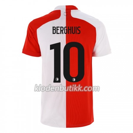 Feyenoord Rotterdam Steven Berghuis 10 Hjemme Fotballdrakt 2020-2021 Kortermet